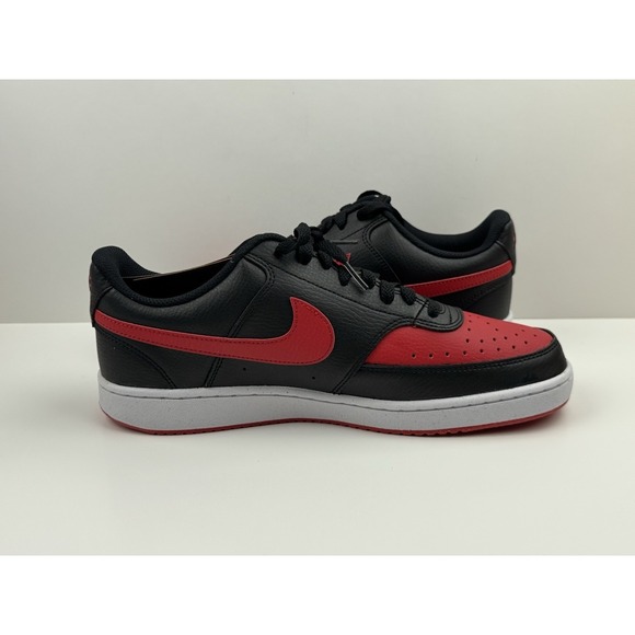 Nike Court Vision Lo NN Sneakers Men's Size 12 Black/Red/White FJ0685-010 - Picture 5 of 7